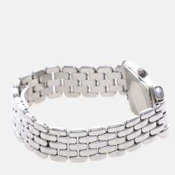 Pre Owned Hermes Cape Cod CC1.330 Quartz Black Diamonds Stainless Steel Women's Wristwatch 23mm