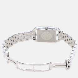 Pre Owned Hermes Cape Cod CC1.330 Quartz Black Diamonds Stainless Steel Women's Wristwatch 23mm