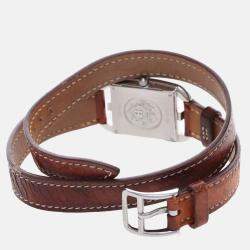 Pre Owned Hermes Cape Cod CC1.210 Quartz Black Stainless Steel Women's Wristwatch 23mm