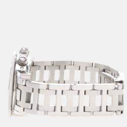 Pre Owned Hermes Clipper CL2.310 Quartz White Stainless Steel Women's Wristwatch 34mm