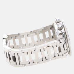 Pre Owned Hermes Clipper CL2.310 Quartz White Stainless Steel Women's Wristwatch 34mm