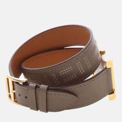 Pre Owned Hermes H Hour HH1.502 Quartz White Gold-Plated Women's Wristwatch 26.5mm