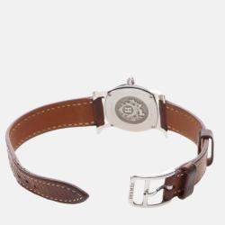 Pre Owned Hermes Rondo HR1.210 Quartz White Stainless Steel Women's Wristwatch 25mm