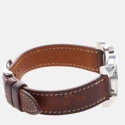 Pre Owned Hermes Rondo HR1.210 Quartz White Stainless Steel Women's Wristwatch 25mm