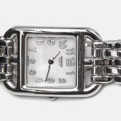 مملوكة مسبقًا Hermes Cape Cod W403521WW00 Mother Of Pearl Dial Stainless Steel Women's Wristwatch 23 mm