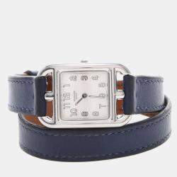 مملوكة مسبقًا Hermes Cape Cod CC1.210 Quartz White Stainless Steel Women's Wristwatch 23mm