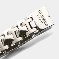 Pre Owned ساعة يد نسائية هيرمس كليبر CP1.210 ستانلس ستيل فضية كوارتز 24 مم