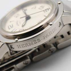 Pre Owned ساعة يد نسائية هيرمس كليبر CP1.210 ستانلس ستيل فضية كوارتز 24 مم