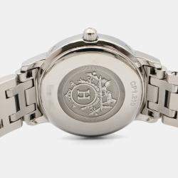 Pre Owned ساعة يد نسائية هيرمس كليبر CP1.210 ستانلس ستيل فضية كوارتز 24 مم