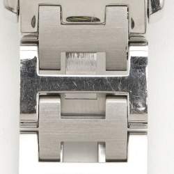 مملوكة مسبقًا ساعة يد نسائية هيرمس كليبر CL1.310 كوارتز ستانلس ستيل بيضاء 31 مم