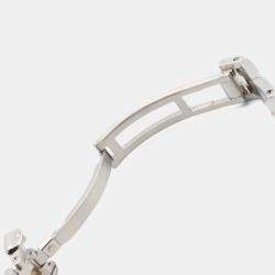 Pre Owned ساعة يد نسائية هيرمس كليبر CL4.220 ستانلس ستيل مطلية بالذهب الأصفر كوارتز بيضاء 24 مم