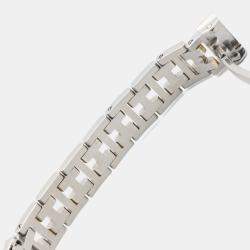 Pre Owned ساعة يد نسائية هيرمس كليبر CL4.220 ستانلس ستيل مطلية بالذهب الأصفر كوارتز بيضاء 24 مم