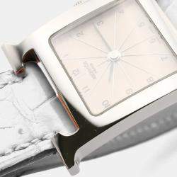 مملوكة مسبقًا ساعة يد نسائية هيرمس هيور H HH1.210 ستانلس ستيل فضي كوارتز 21 مم