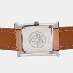 مملوكة مسبقًا ساعة يد نسائية هيرمس هيور H HH1.210 ستانلس ستيل فضي كوارتز 21 مم