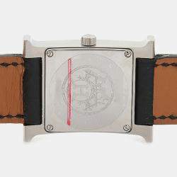 Pre Owned Hermes Heure H White HH1.210 Stainless Steel Quartz Women's Wristwatch 21mm