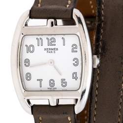 Pre Owned Hermes White Stainless Steel Cape Cod CT1.210 Women's Wristwatch 26MM