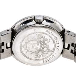 Pre Owned Hermes Beige Two-Tone Stainless Steel Clipper Women's Wristwatch 24 mm