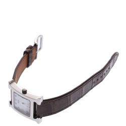 Hermes MOP Diamonds Stainless Steel HH1.210 Quartz Women's Wristwatch 30 MM