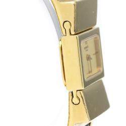 Pre Owned Hermes Champagne Gold Plated Stainless Steel Loque Quartz LO1.201 Women's Wristwatch 20 MM