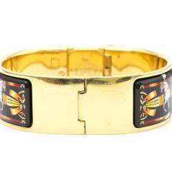 مملوكة مسبقًا Hermes Champagne Gold Plated Stainless Steel Loquet Quartz LO1.201 Women's Wristwatch 20 MM