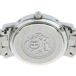 Pre Owned Hermes Pink Stainless Steel Clipper CL4.210.431.13758 Women's Wristwatch 24 MM