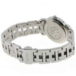 Pre Owned Hermes Pink Stainless Steel Clipper CL4.210.431.13758 Women's Wristwatch 24 MM