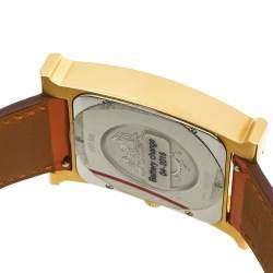 Hermes White Gold Plated Stainless Steel Heure H GM HH1.801 Women's Wristwatch 30 MM