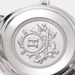 Pre Owned Hermes Pink Stainless Steel Clipper CL4.210 Women's Wristwatch 24 mm