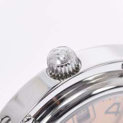 Pre Owned Hermes Pink Stainless Steel Clipper CL4.210 Women's Wristwatch 24 mm