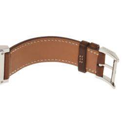 Pre Owned Hermes Silver Stainless Steel Tandem TA1.710 Quartz Women's Wristwatch 26 mm