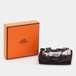 Hermes Black Stainless Steel Heure H HH1.210 Women's Wristwatch 21 mm