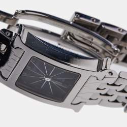 Hermes Black Stainless Steel Heure H HH1.210 Women's Wristwatch 21 mm