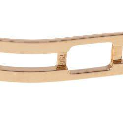 Hermes White 18k Yellow Gold Cape Cod CC1.285 Quartz Women's Wristwatch 23 mm