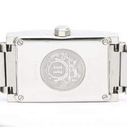 Pre Owned Hermes Silver Stainless Steel Tandem TA1.230 Quartz Women's Wristwatch 19 mm