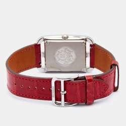 Pre Owned Hermes Mother Of Pearl Stainless Steel Diamond Alligator Leather Cape Cod W044213WW00 Women's Wristwatch 37 mm