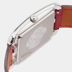 Pre Owned Hermes Mother Of Pearl Stainless Steel Diamond Alligator Leather Cape Cod W044213WW00 Women's Wristwatch 37 mm