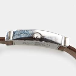 Hermes White Stainless Steel Leather Heure HH1.810 Women's Wristwatch 31 mm