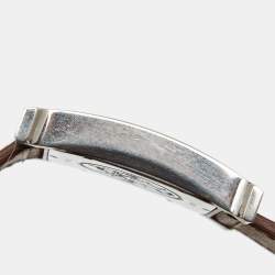 Hermes White Stainless Steel Leather Heure HH1.810 Women's Wristwatch 31 mm