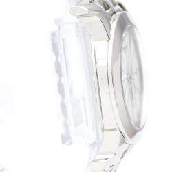 Hermes White Stainless Steel Heure H HR1.510 Quartz Women's Wristwatch 31 mm