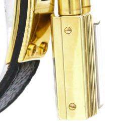 Hermes Black Yellow Gold Plated Stainless Steel Kelly Quartz Women's Wristwatch 20 mm