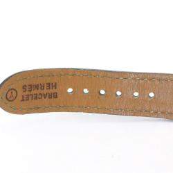 Pre Owned Hermes White Yellow Gold Plated Stainless Steel Medor Quartz Women's Wristwatch 23 mm