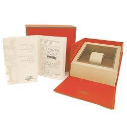 Hermes White Stainless Steel Clipper CL1.310 Women's Wristwatch 31 mm