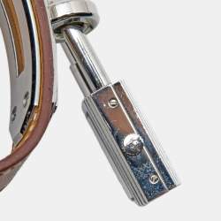 Hermes Silver Stainless Steel Leather Kelly KE1.210 Women's Wristwatch 20 mm