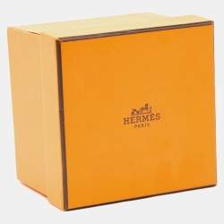 Pre Owned Hermes White Dial Yellow Gold Plated Stainless Steel Leather Heure H HH1.501 Women's Wristwatch 26 mm