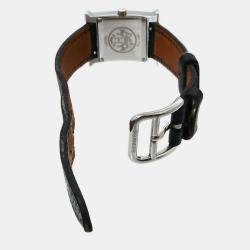 Hermes Blue Stainless Steel Heure H HH1.210 Quartz Women's Wristwatch 21 mm