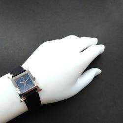 Hermes Blue Stainless Steel Heure H HH1.210 Quartz Women's Wristwatch 21 mm