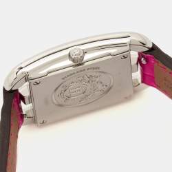 Hermes Mother Of Pearl Diamond Stainless Steel Alligator Leather Cape Cod CC1.232 Women's Wristwatch 23 mm