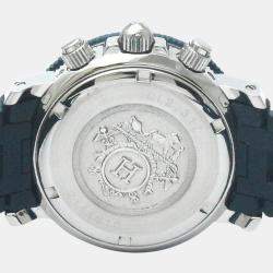 Hermes Blue Stainless Steel Clipper CL2.317 Quartz Women's Wristwatch 33 mm