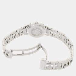 Hermes Pink Stainless Steel Clipper CL4.210 Quartz Women's Wristwatch 24 mm