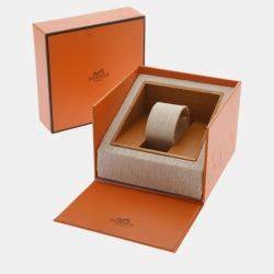 Hermes Pink Stainless Steel Clipper CL4.210 Quartz Women's Wristwatch 24 mm